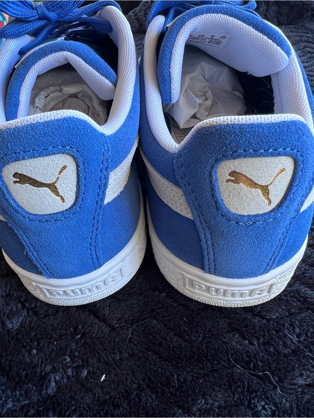 Puma Olympian Blue Suede Classic Sneakers Mens Size 9 - Picture 5 of 10